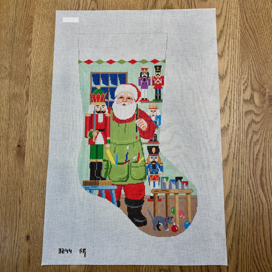 Santa Painting Nutcrackers, Stocking