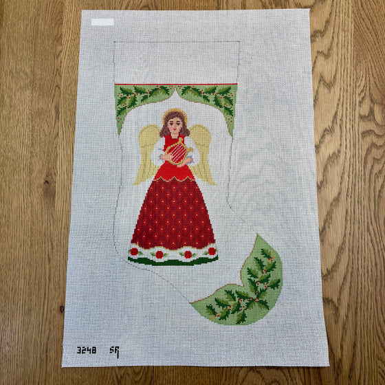 Holly, Angel Insert, Stocking