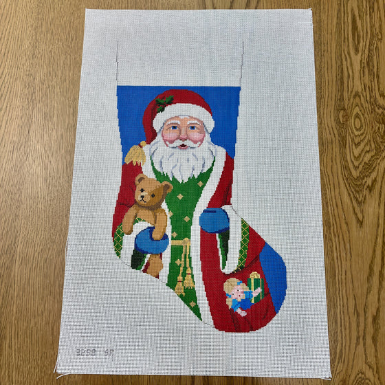 Santa with Bear, Stocking