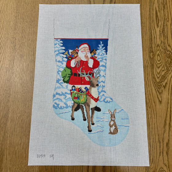 Shh, Santa Reindeer Bringing Toys, Stocking