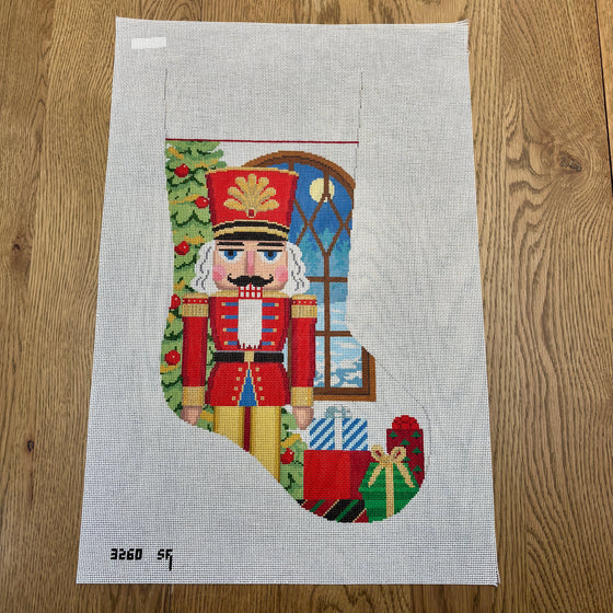 Nutcracker In Window, Stocking