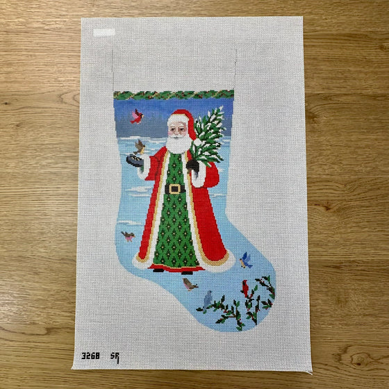 Bird Feeding Santa, Stocking