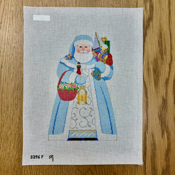 Nautical Santa, Tree Topper, Blue