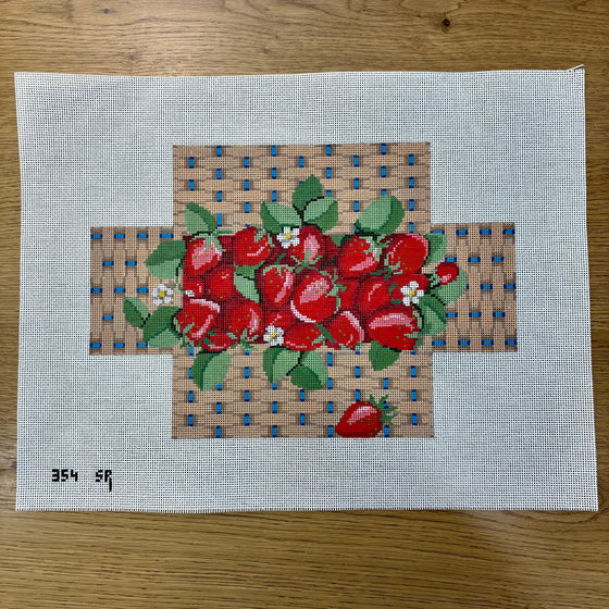 Basket of Strawberries, Brick Cover - 13 mesh