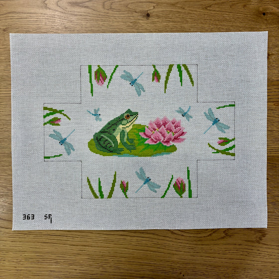 Frog and Dragonflies, Brick Cover - 13 mesh