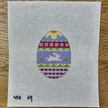  Bunny Over Plaid, 4" Egg - 18 mesh