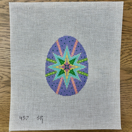 Star and Ribbon, Pastel 4" Egg - 18 mesh