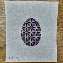  Cathedral Quilt, Purple, 4" Egg - 18 mesh