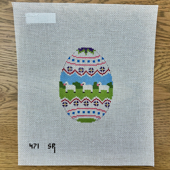 Lamb Row, 4" Egg - 18 mesh