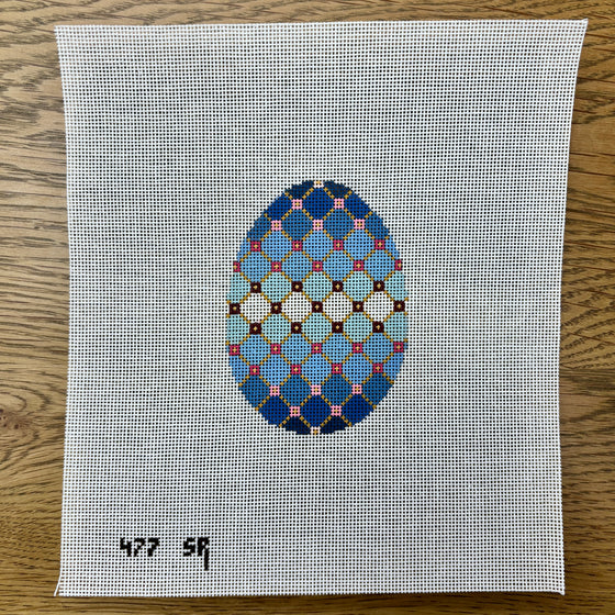 Blue Trellis, 4" Egg - 18 mesh