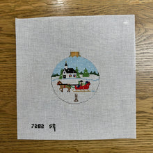  Sleigh Ride with Church, 3.25" Round