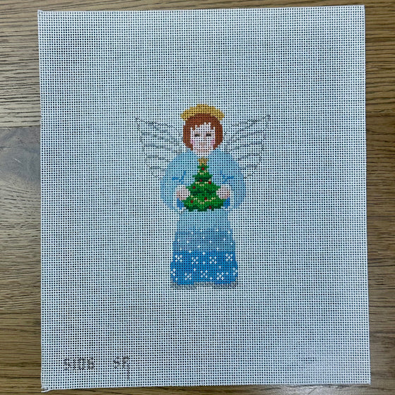 Boy Angel with Tree, lt Blue