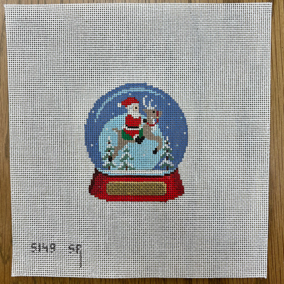 Snow Globe, Santa Riding Reindeer