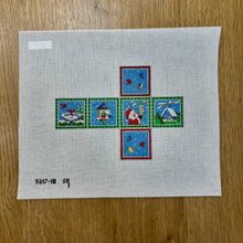  Santa with Birds, 2" Cube - 18 mesh