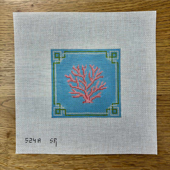 Coral, 4" x 4"