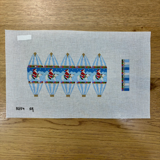 Santa Riding Polar Bear, Hot Air Balloon - 18 mesh