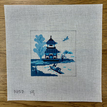  Asian Islands, Boat, Blue, 4" x 4"