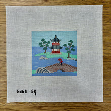  Asian Islands, Bridge, Colors, 4" x 4"