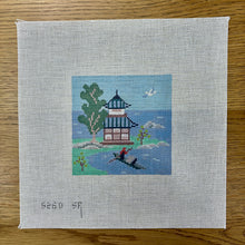  Asian Islands, Boat, Colors, 4" x 4"