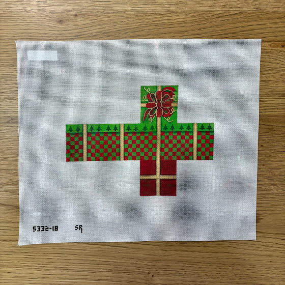 Checkers and Trees, 2" Cube Gift Box - 18 mesh