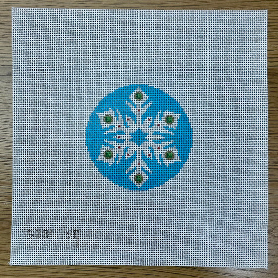Snowflake, Turquoise Jeweled