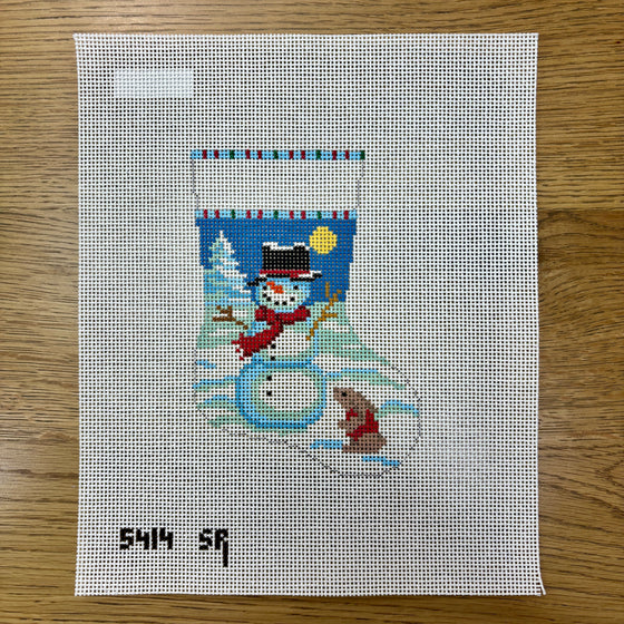 Snowman with Rabbit, Mini Stocking