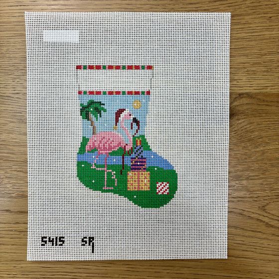 Flamingo with Presents, Mini Stocking