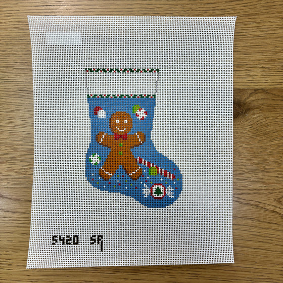 Gingerbread Boy and Candy, Mini Stocking