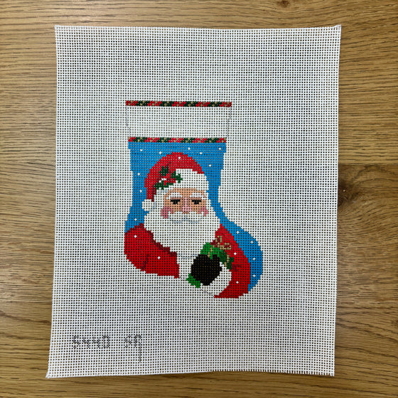 Santa with Gift, Mini Stocking
