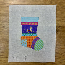  Patchwork Reindeer,  Mini Stocking