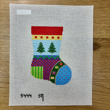  Patchwork Christmas Trees,  Mini Stocking