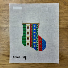  Reindeer, Vertical Stripe, Mini Stocking