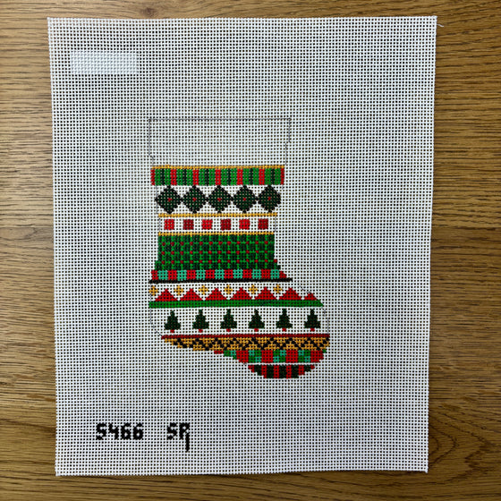 Tree Stripe, Mini Stocking