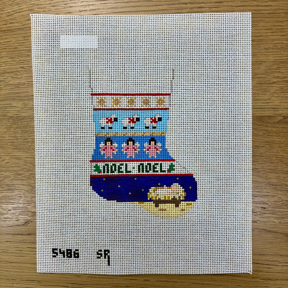 Lamb, Angels, Jesus Stripe - Mini Stocking