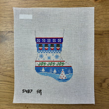  Snowman, Snowflakes, Trees Stripe - Mini Stocking