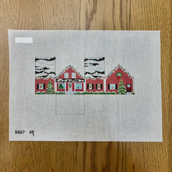 Red Christmas House, Mini House - 18 mesh