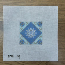  Blue, Silver Gold Star, 3" Ornament