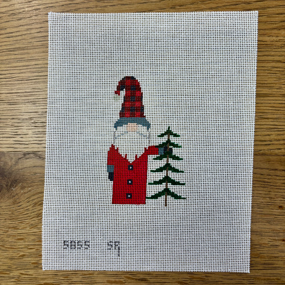 Gnome with Tree, Ornament - 18 mesh