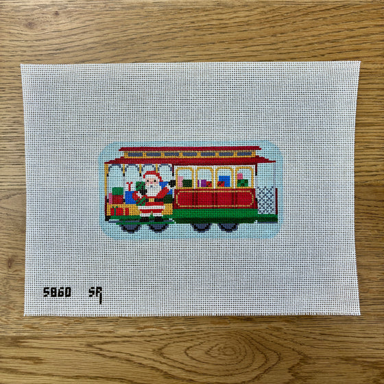 Cable Car Santa, Ornament