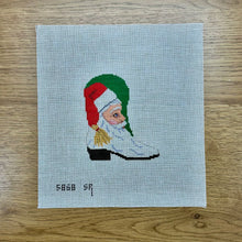  Santa Face Cowboy Boot, Ornament