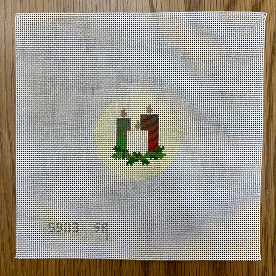 Christmas Candles, 2.5" Round