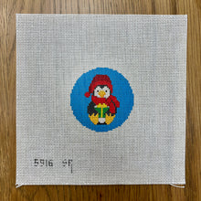  Penguin with Gift, 2.5" Round