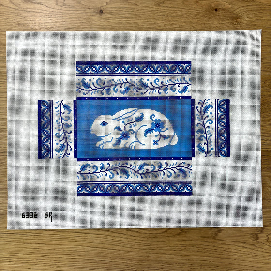 Blue White Rabbit, Brick Cover - 13 mesh