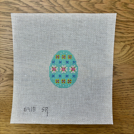 Floral Stripe, Small Egg - 18 mesh