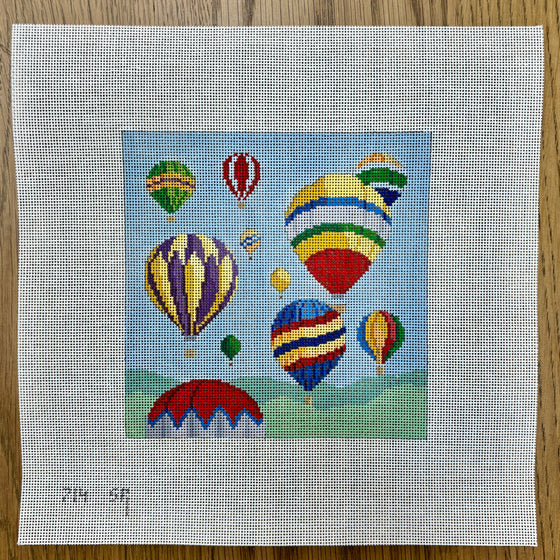 Hot Air Balloons, 5" Square - 18 mesh