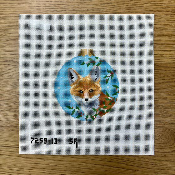 Baby Fox in Holly, 4.5" Round - 13 Mesh
