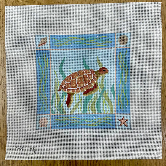 Sea Turtle, 7" Square - 18 mesh