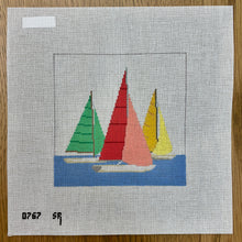  Resting Sailboats, 6" Square - 18 mesh
