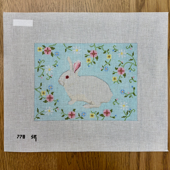Bunny In Flower Vine - 18 mesh