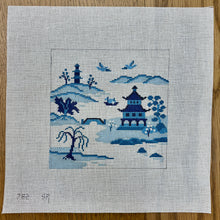  Japanese Inlet, Blues, 6" Square - 18 mesh